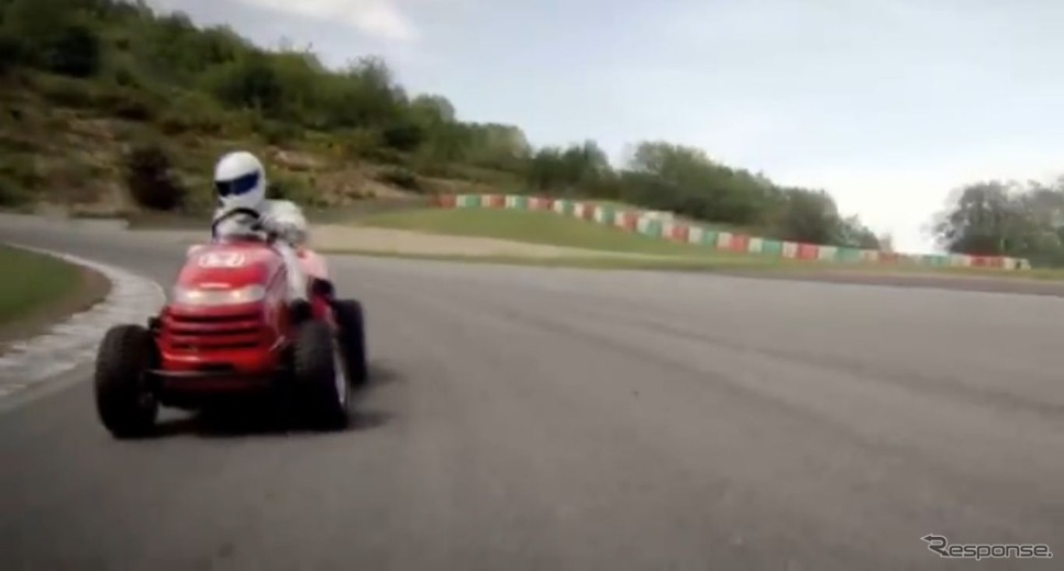 Top Gear の覆面レーサー Stig ホンダの世界最速芝刈り機を試す 動画 レスポンス Response Jp