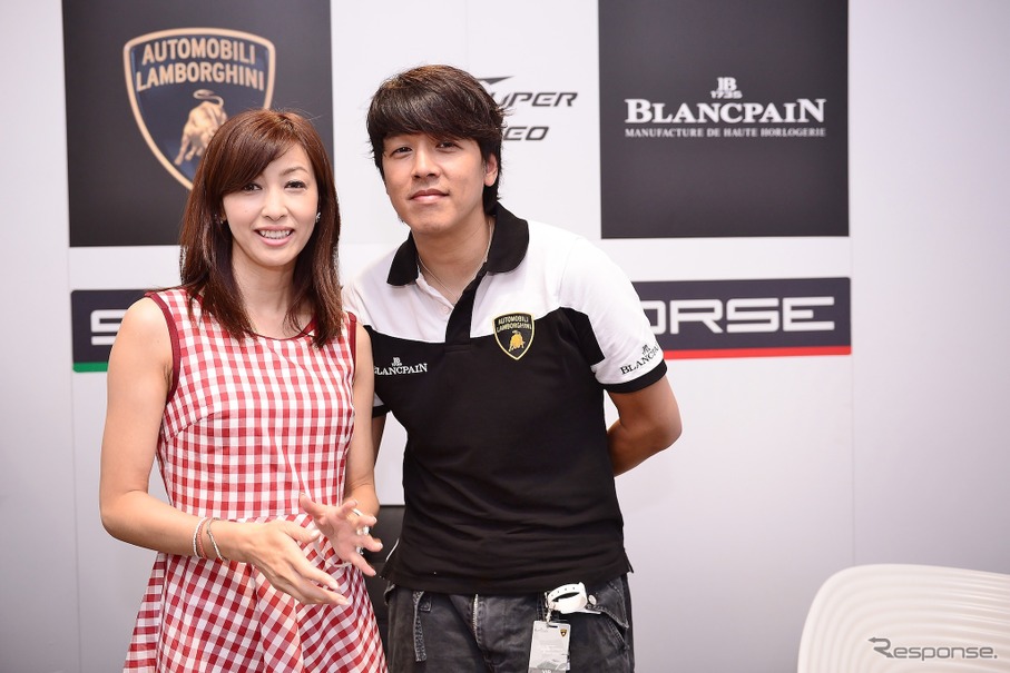 左：吉田由美　右：リュ・シウォン（ランボルギーニ・ブランパン・スーパートロフィオ 第3戦）