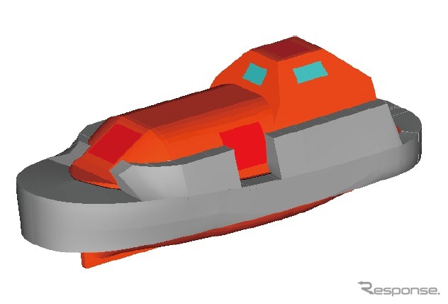 IHI、津波対応型救命艇のイメージ