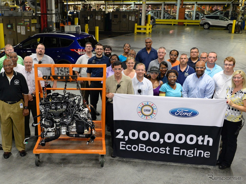 累計生産200万基を達成したフォードの環境エンジン、エコブースト