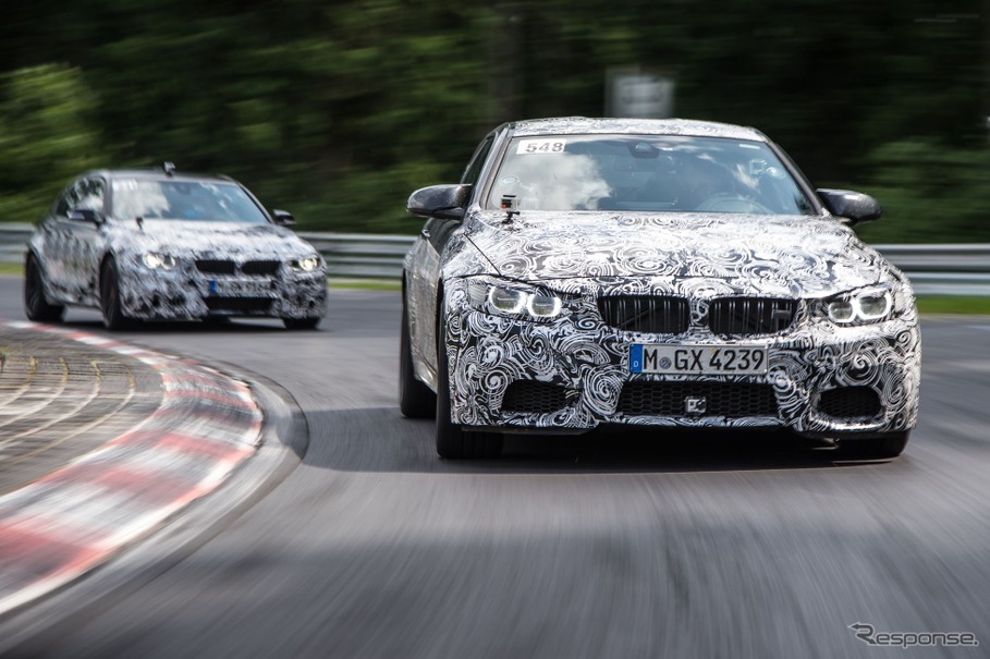新型BMW M3 セダンと M4クーペのプロトタイプ