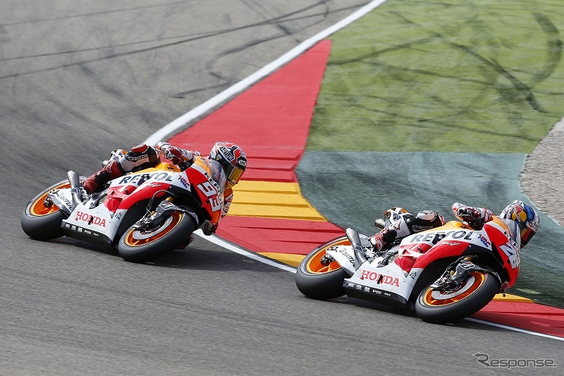 MotoGP マルク・マルケス選手(左)、ダニ・ペドロサ選手(右)