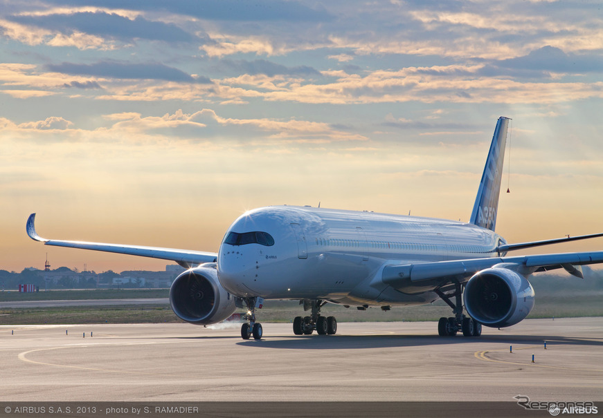 A350 XWBテスト用航空機（MSN3）による最初の飛行