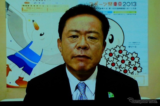 猪瀬都知事もビデオメッセージで開会式に参加。東京でのオリンピック・パラリンピック開催を改めて報告した。