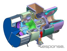 三菱重工舶用エンジン、電動アシストMET過給機を開発（イメージ）