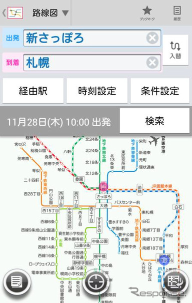 札幌エリア路線図