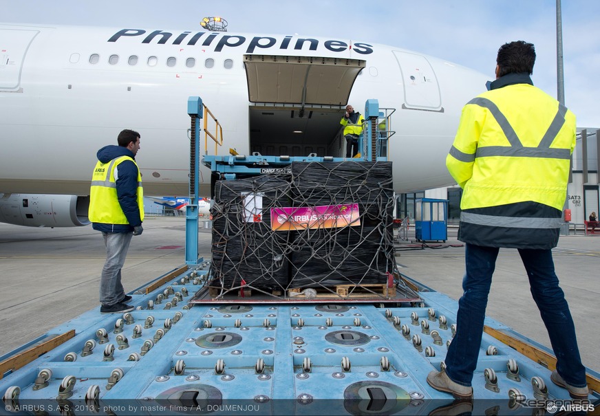 フィリピン航空のA330を使用して4度目の援助飛行を行うエアバス企業基金