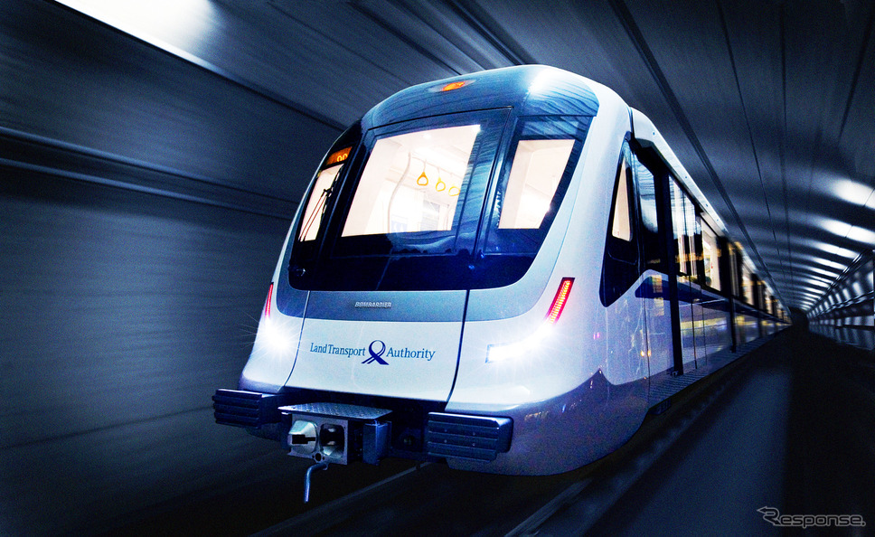 シンガポールMRT・ダウンタウン線で使用されるボンバルディア製の無人運転電車Movia C951形