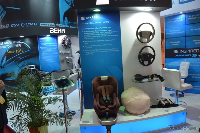 【デリーモーターショー14】将来を見据え、最新安全技術を展示…タカタ
