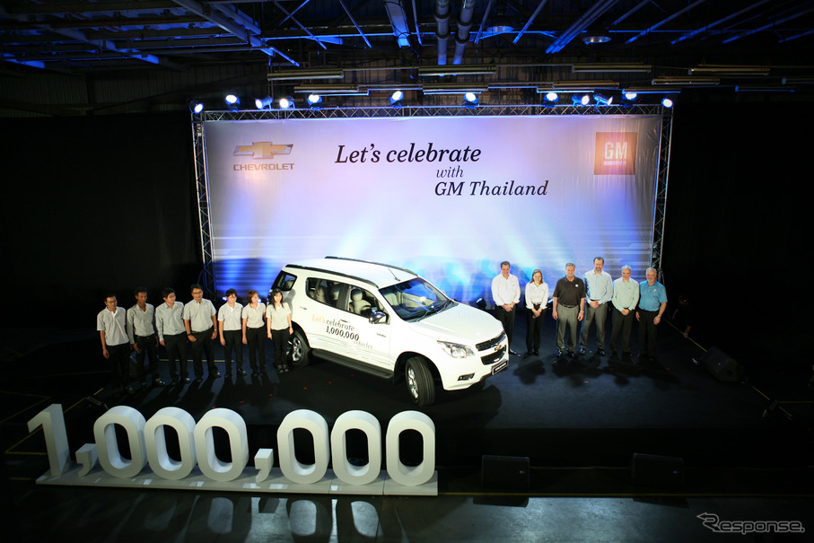 累計生産台数が100万台に到達したGMのタイ・ラヨーン組み立て工場