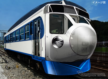 0系新幹線に似せた「鉄道ホビートレイン」のイメージ。運行初日の3月15日は団体列車を先に運転してから一般列車で運転する計画に変更された。