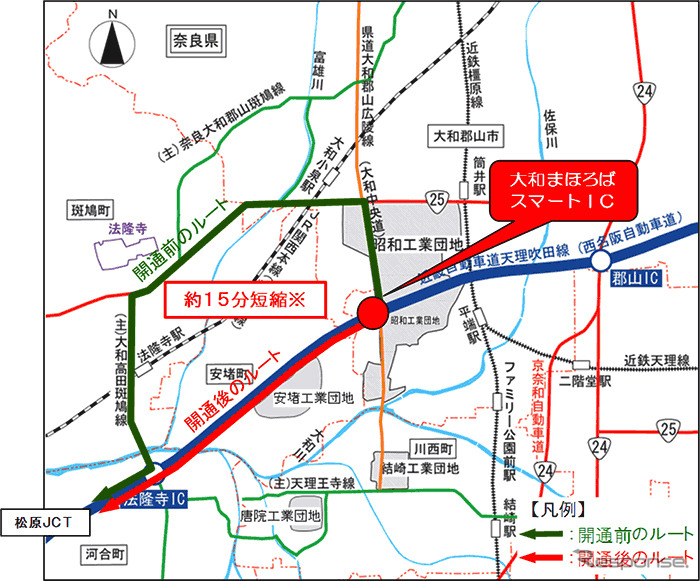 西名阪自動車道 大和まほろばスマートIC