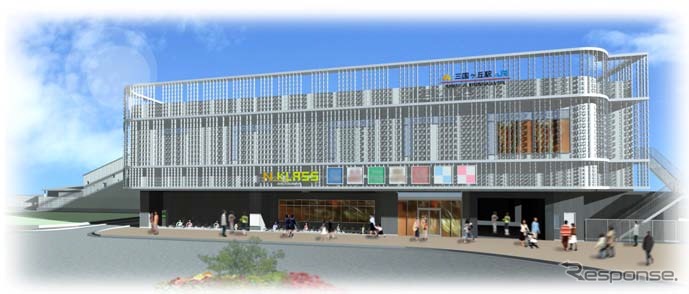三国ヶ丘駅の新商業施設「N.KLASS三国ヶ丘」の外観イメージ。4月から5月にかけてオープンする。