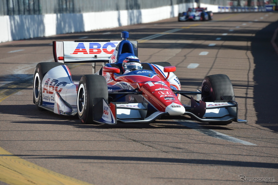 開幕戦決勝は7位だった佐藤琢磨。写真：INDYCAR