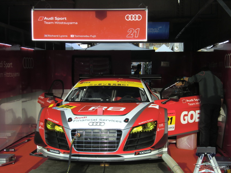 GT300クラスを戦う主役の一台、Audi R8 LMS ultra。