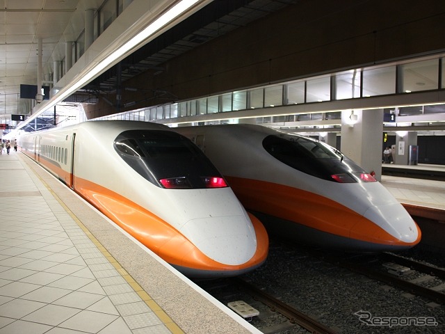 JR東海と技術コンサルティング契約を締結した台湾高速鉄路の700T形。東海道・山陽新幹線の700系をベースに開発された。