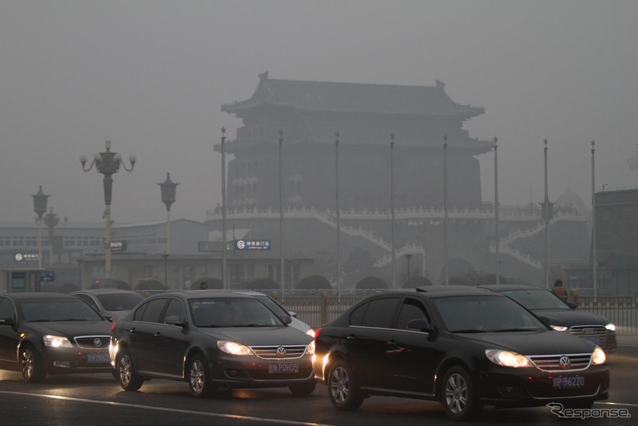 中国の渋滞と大気汚染（資料画像）