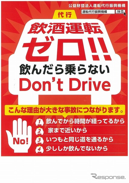 飲酒運転ゼロ！啓発ポスター