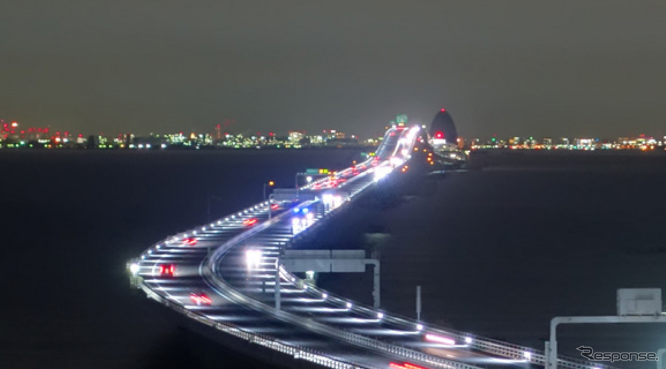 東京湾アクアラインの新たな夜景（イメージ）