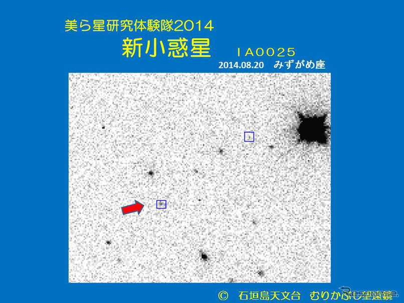 2014美ら星研究体験隊が小惑星2個、電波性1個を発見（出典：国立天文台）