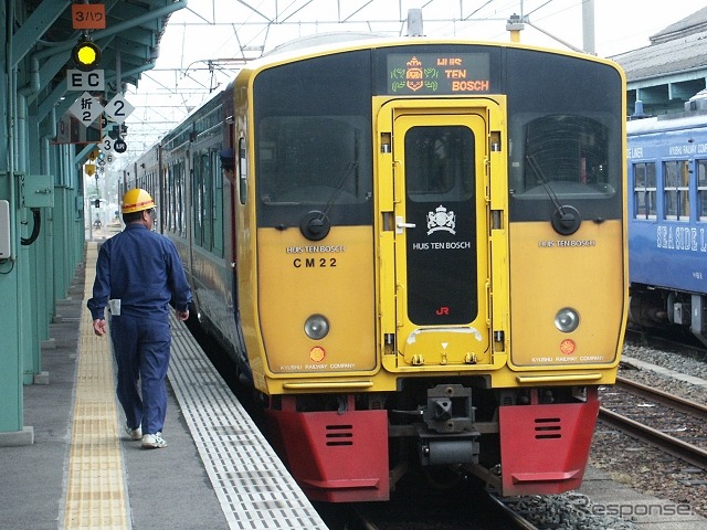 博多～ハウステンボス間で運転されている特急『ハウステンボス』。秋期は計332本を増発する