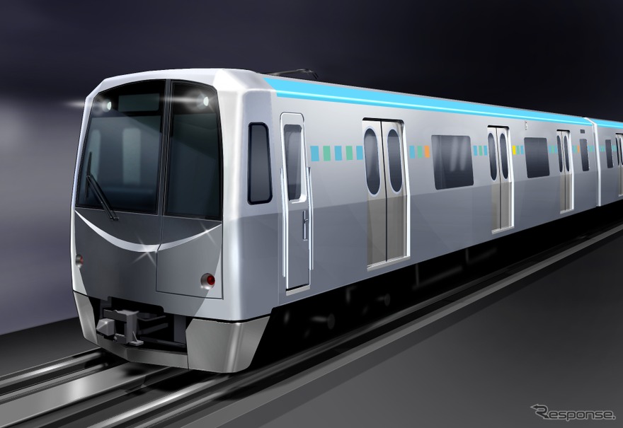 東西線に導入される2000系電車のイメージ。4両編成15本が2015年の開業までに製造される予定。