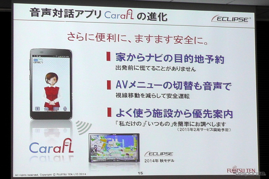 富士通テンの対話型エージェントアプリ CarafL
