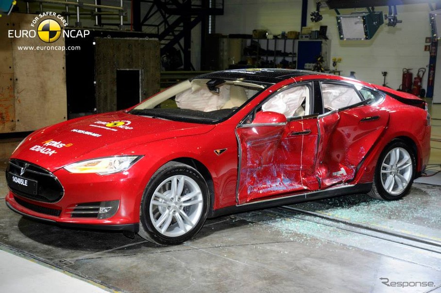 テスラモデルSのユーロNCAP衝突テスト