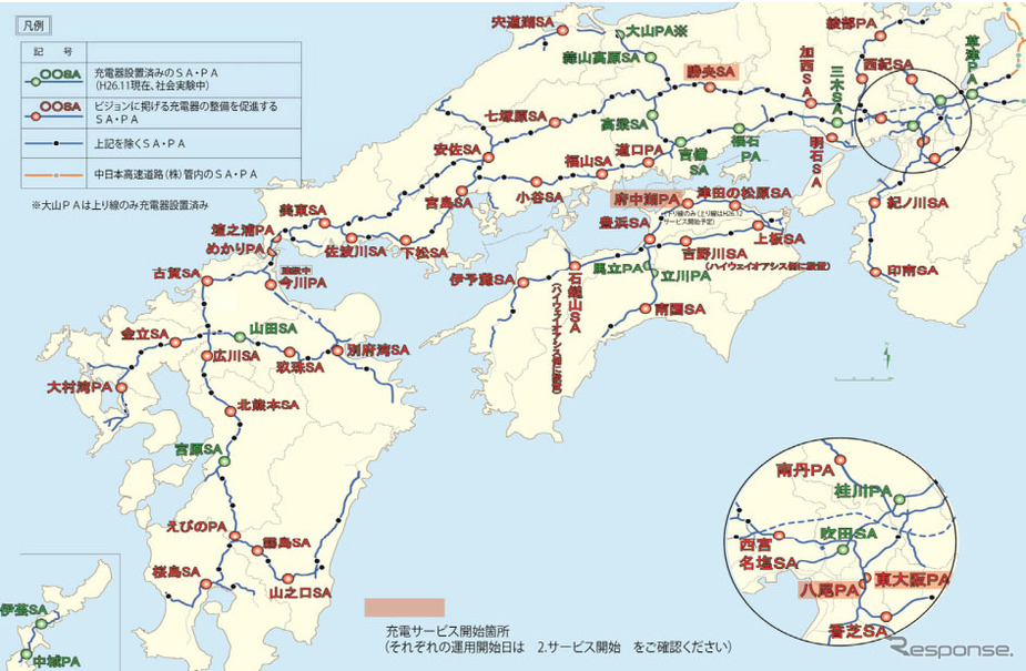 設置予定箇所 NEXCO西日本管内