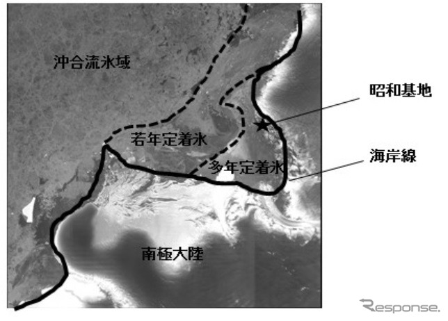 2014年11月27日の、昭和基地近辺の海氷状況