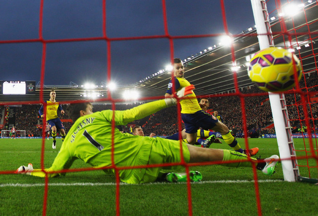 サウサンプトンvsアーセナル（2015年1月1日）（c）Getty Images