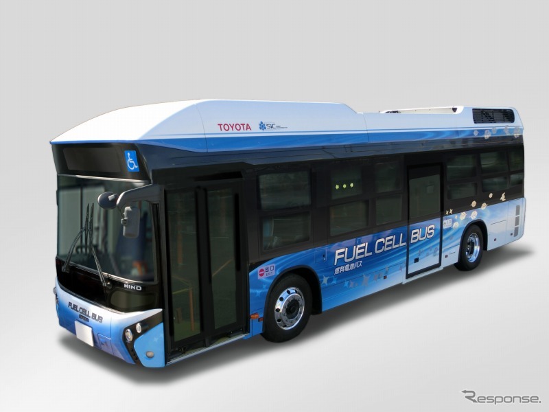 トヨタフューエルセルシステム（TFCS）を搭載した燃料電池バス