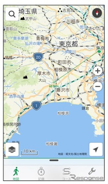 ナビタイム Ios向けウォーキングアプリをアップデート 高低差地図の全国対応など レスポンス Response Jp