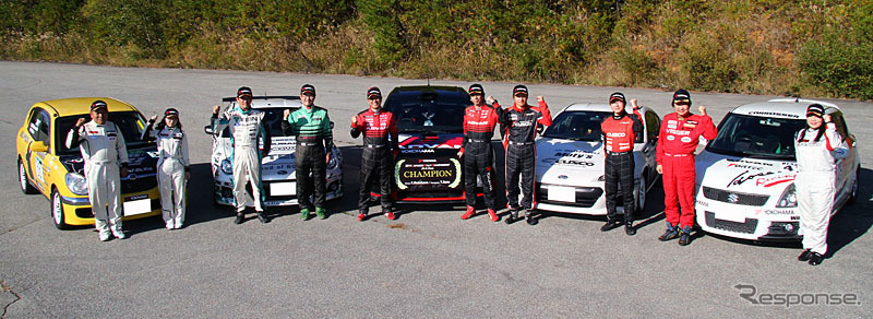 昨シーズンの全日本ラリー選手権でシリーズチャンピオンを獲得したヨコハマタイヤユーザーと参戦車両
