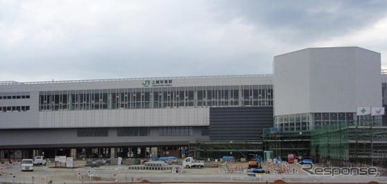 3月14日の開業に向けて準備が進む北陸新幹線上越妙高駅。発車メロディは「夏は来ぬ」に決まった。