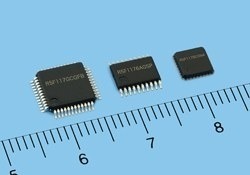 全てRL78 CPUコア（16ビットCPU）を搭載しており、フラッシュROMやRAM容量、I/Oポート数などの違いで5製品をラインナップする（画像はプレスリリースより）