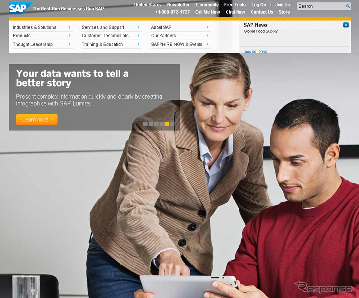 SAP社（Webサイト）