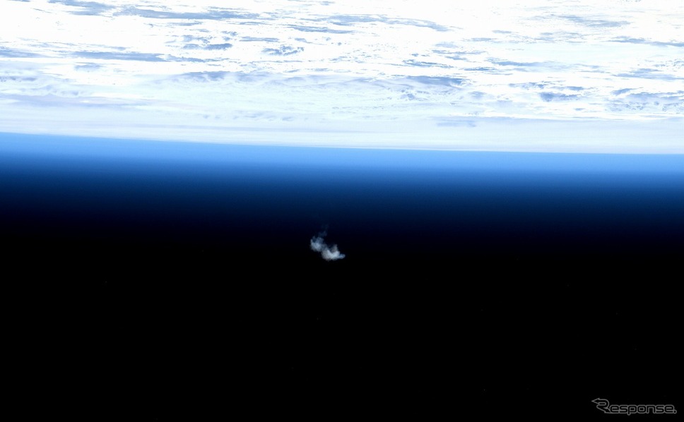 ISSから見たATV5号機再突入の様子