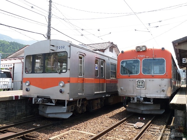 北陸鉄道は3月14日にダイヤ改正を実施。石川線では初発の繰上げと終発の繰下げを行う。