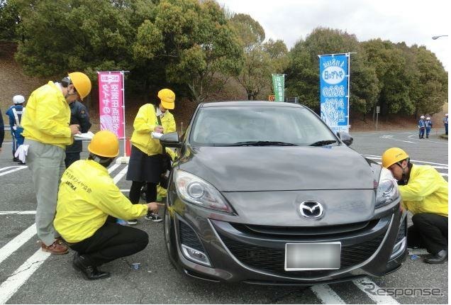 宮島サービスエリアでの点検状況