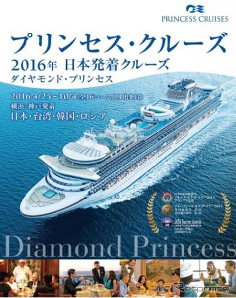 プリンセス・クルーズ2016年日本発着クルーズのパンフレット（参考画像）