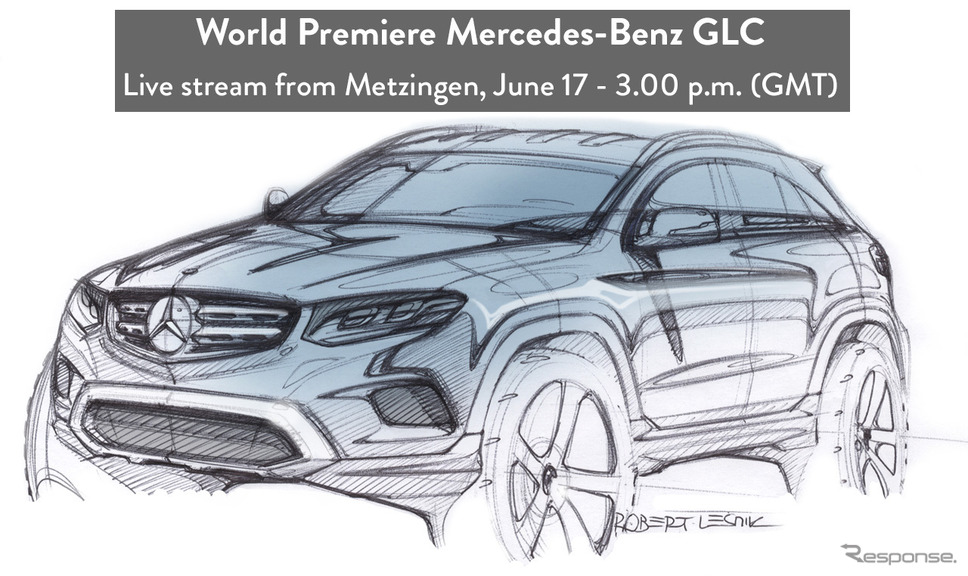 メルセデスベンツGLCの予告スケッチ