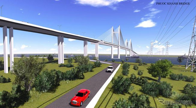 ホーチミン郊外で計画されている長大斜張橋