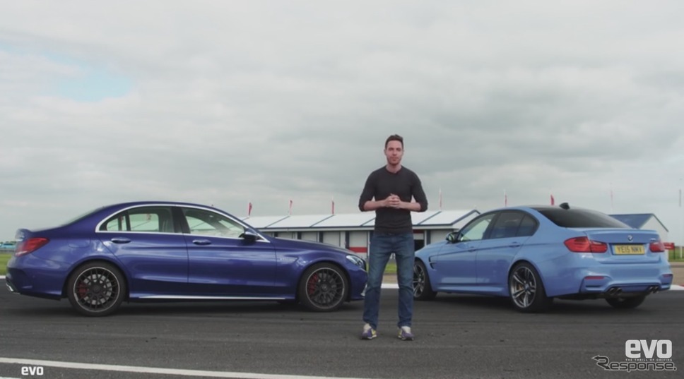 メルセデス AMG C63 と新型BMW M3を徹底比較した英『evo』