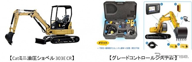 Catミニ油圧ショベル 303ECRとグレードコントロールシステム