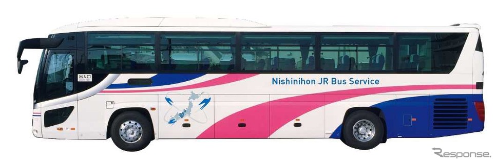 西日本ジェイアールバスサービスの車両デザイン案。来年初めに運行を開始する予定。
