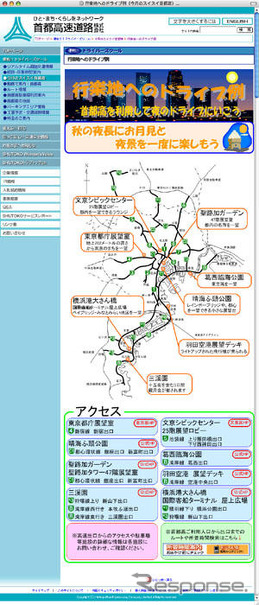 秋の夜長はイルミネーションを楽しむ　首都高