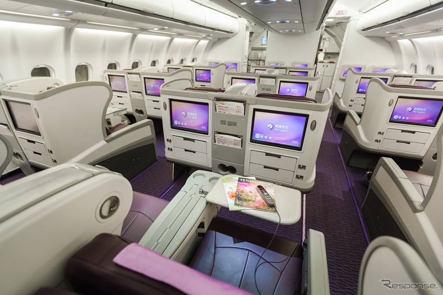 トランスアジア航空A330のビジネスクラス