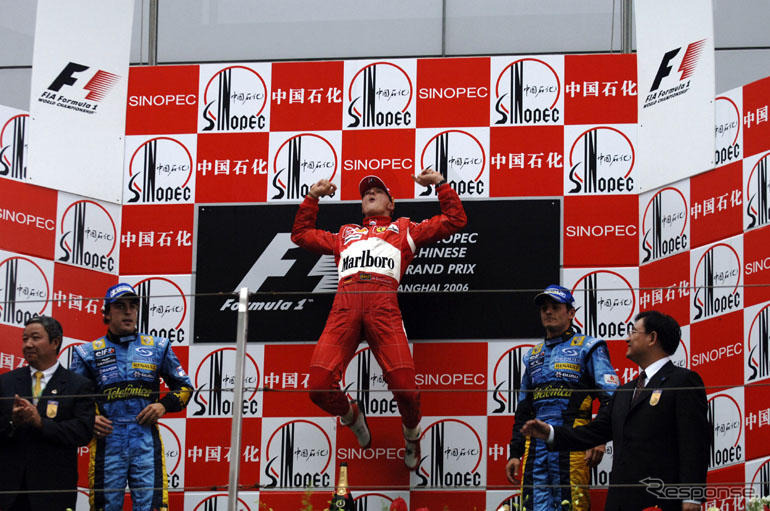 【F1中国GP】決勝…M. シューマッハが勝ち、タイに