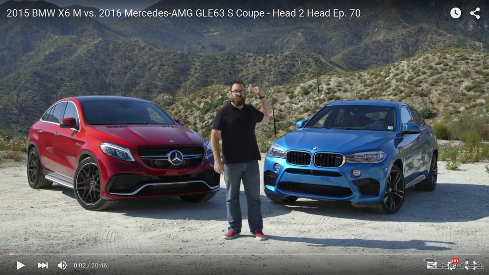 メルセデスAMGGLE63SクーペとBMWX6Mを比較した米『モータートレンド』